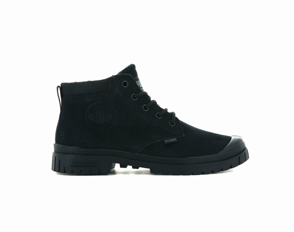 Palladium Pampa Sp20 Cuff Low Women's Boots Black (PAFB89342)